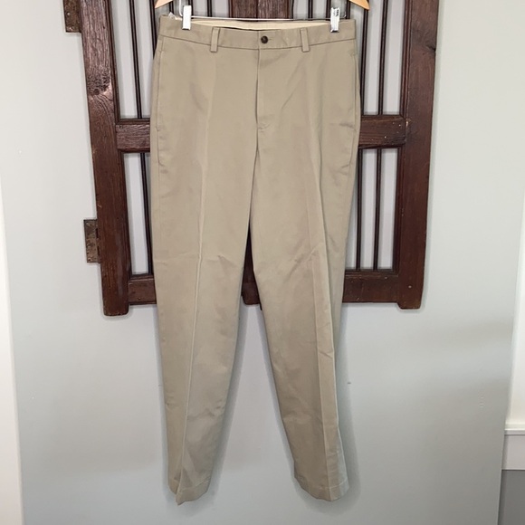 BROOKS BROTHERS ADV. TAN CLARK COTTON CHINO‎ 32/31 - Picture 1 of 5